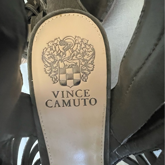 Vince Camuto Grey Edgy Caged Wedge Sandals Sz 9 - Picture 5 of 16